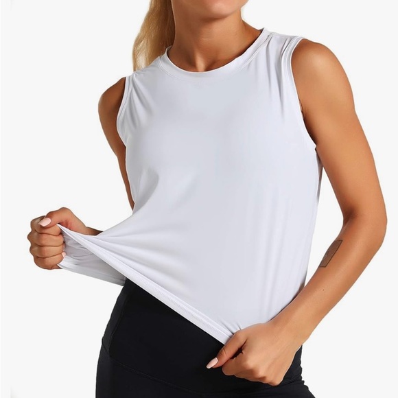 Large Dragon Fit waist length athletic shirt new with tags white - Picture 8 of 9